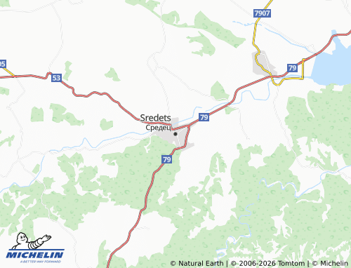 MICHELIN Sredets map - ViaMichelin