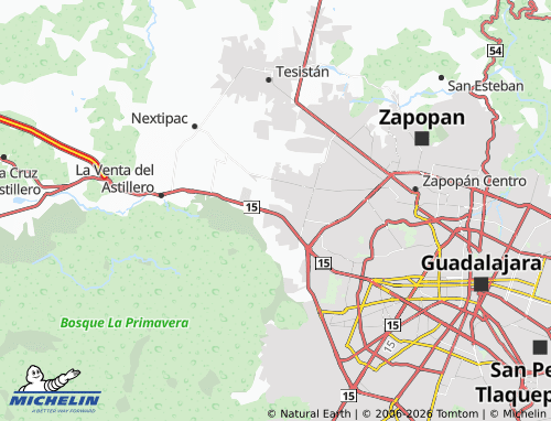 MICHELIN-Landkarte Bosques Vallarta - ViaMichelin