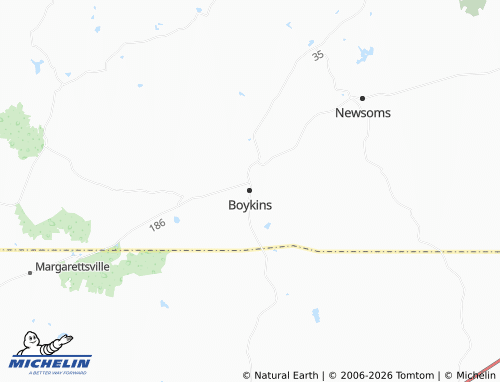 Mappa MICHELIN Boykins - ViaMichelin