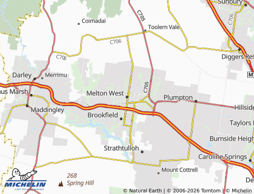 Mapa MICHELIN Melton West - ViaMichelin