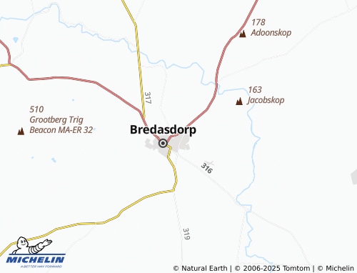 MICHELIN Bredasdorp Industrial map - ViaMichelin