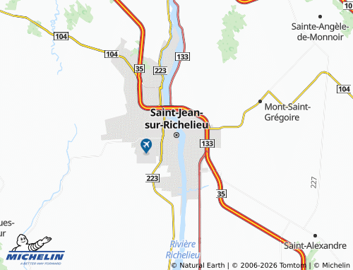 Mapa MICHELIN Saint-Jean-sur-Richelieu - ViaMichelin