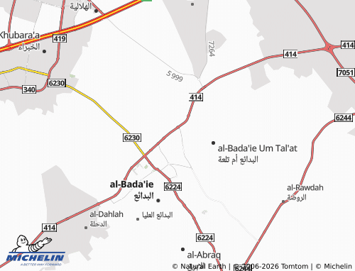 MICHELIN-Landkarte al-Wahah - ViaMichelin