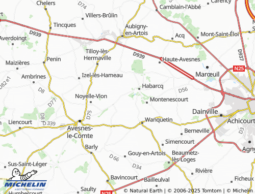 MICHELIN-Landkarte Noyellette - ViaMichelin