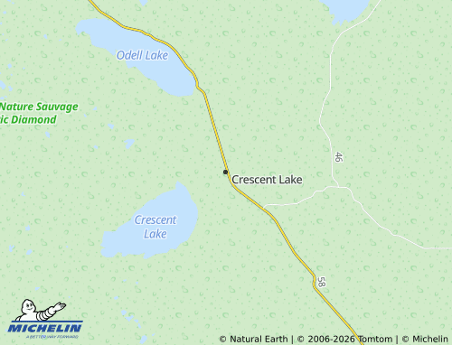 Mappa MICHELIN Crescent Lake - ViaMichelin