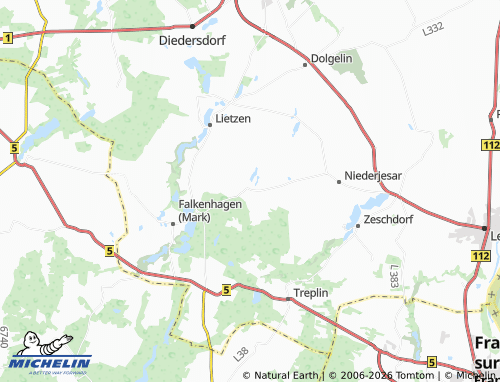 Mapa MICHELIN Döbberin - ViaMichelin