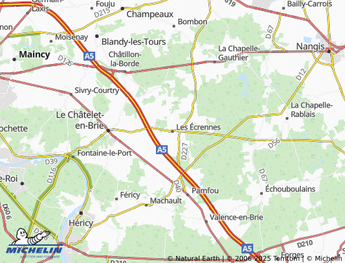 MICHELIN Les Écrennes map - ViaMichelin