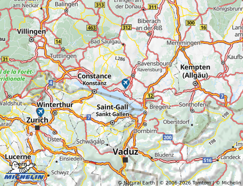 MICHELIN Bodenseekreis map - ViaMichelin