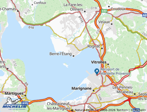 MICHELIN-Landkarte Berre-l'Étang - ViaMichelin