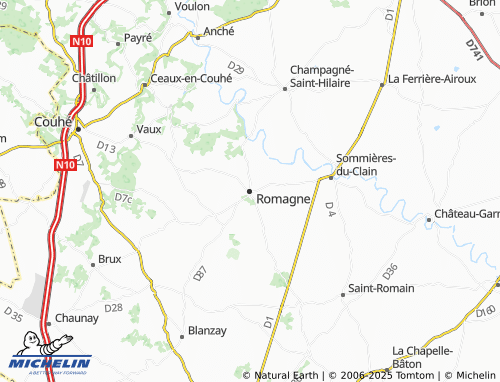 MICHELIN Romagne map - ViaMichelin