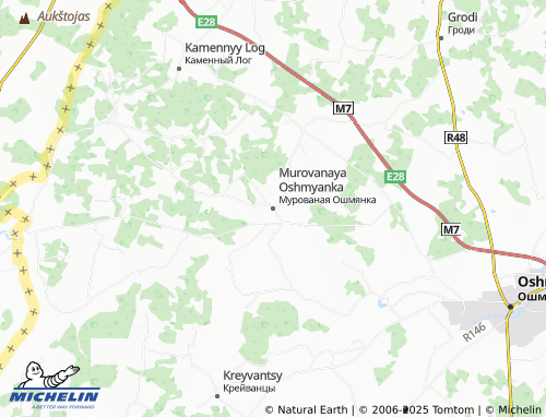 MICHELIN Murovanaya Oshmyanka map - ViaMichelin