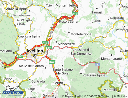Mappa MICHELIN San Potito Ultra - ViaMichelin