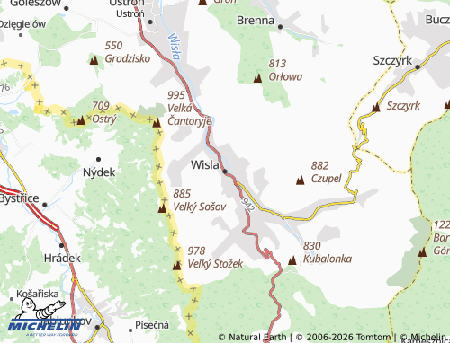 MICHELIN Vistula map - ViaMichelin