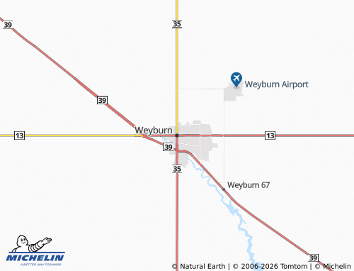 Carte MICHELIN Weyburn - ViaMichelin