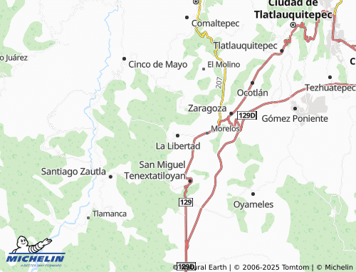 MICHELIN La Libertad map - ViaMichelin