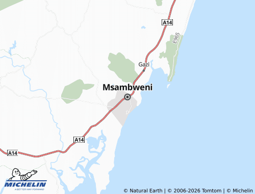 MICHELIN Msambweni map - ViaMichelin