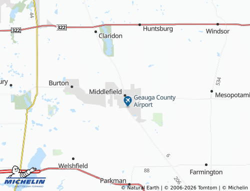 Carte MICHELIN Middlefield - ViaMichelin