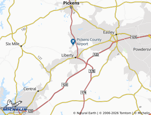 Carte MICHELIN Liberty - ViaMichelin