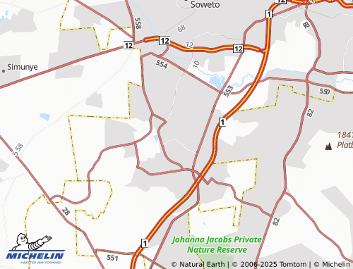 MICHELIN Hospital Hill map - ViaMichelin