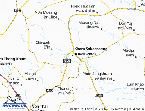 Carte MICHELIN Kham Sakaesaeng - ViaMichelin