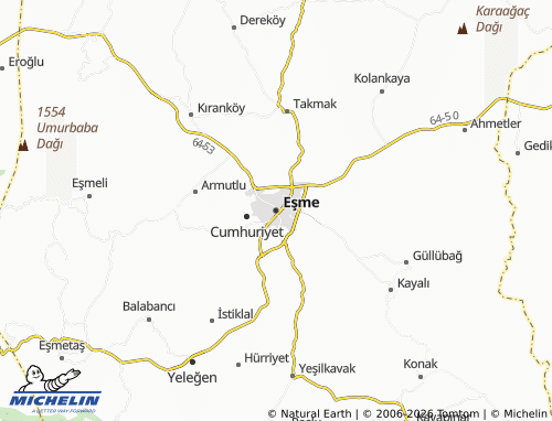 Mapa MICHELIN Eşme - ViaMichelin