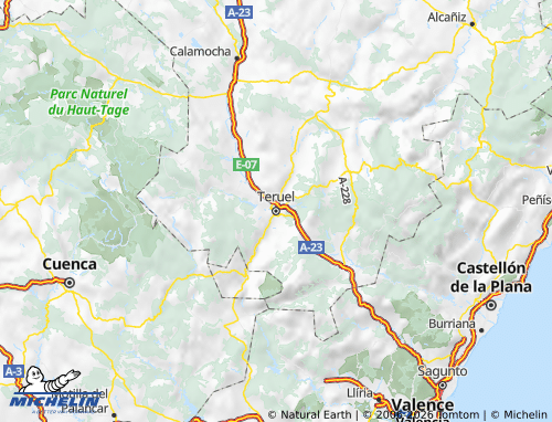 MICHELIN Teruel map - ViaMichelin