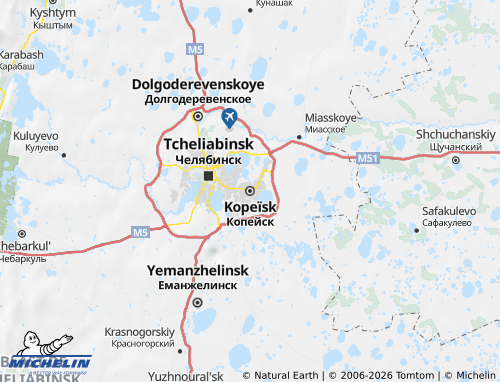 MICHELIN Kopeysk map - ViaMichelin