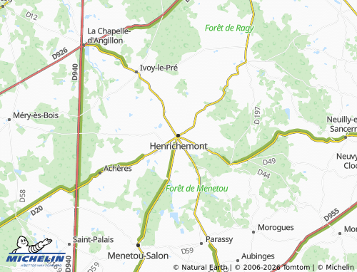 Carte MICHELIN Henrichemont - ViaMichelin