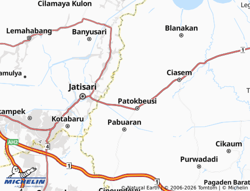 MICHELIN Jatiragas Hilir map - ViaMichelin