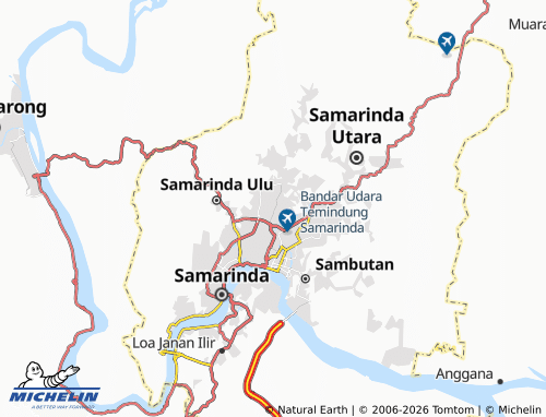 Mapa MICHELIN Gunung Kelua - ViaMichelin