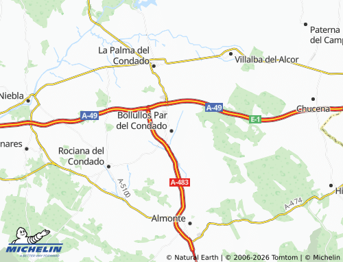 MICHELIN Bollullos Par del Condado map - ViaMichelin