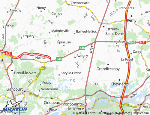 Mappa MICHELIN Avrigny - ViaMichelin