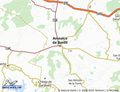 MICHELIN Amealco de Bonfil map - ViaMichelin