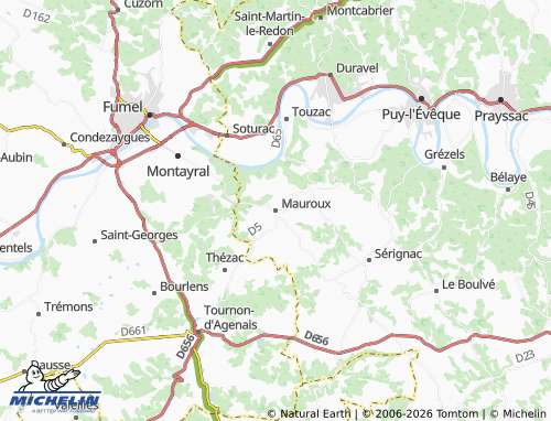Mappa MICHELIN Mauroux - ViaMichelin