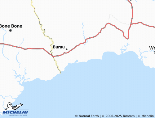 MICHELIN Burau Pantai map - ViaMichelin