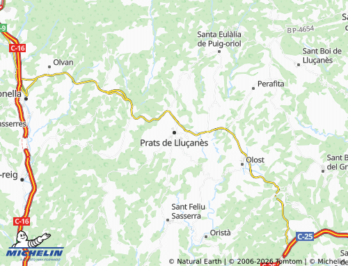 Carte MICHELIN Prats de Lluçanès - ViaMichelin