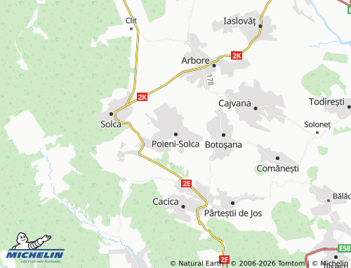 Mapa MICHELIN Poieni-Solca - ViaMichelin