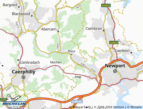 MICHELIN Risca map - ViaMichelin