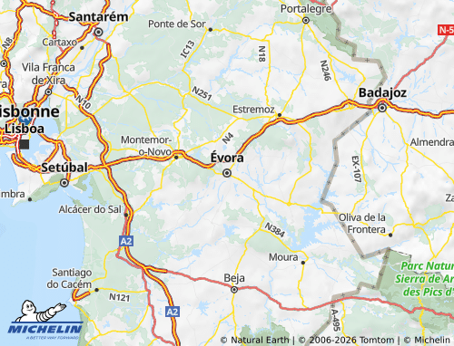 Mappa MICHELIN Évora - ViaMichelin