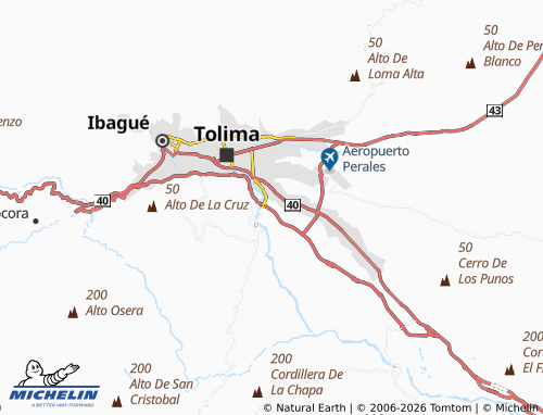 Mappa MICHELIN Alto de Combeima - ViaMichelin