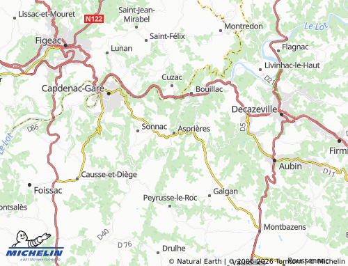 Mapa MICHELIN Asprières - ViaMichelin