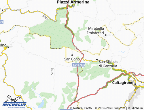MICHELIN San Cono map - ViaMichelin
