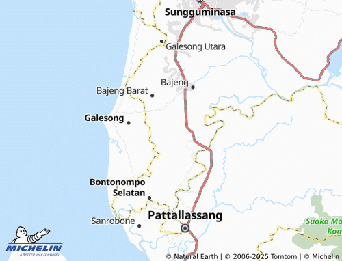 MICHELIN Bontobiraeng Selatan map - ViaMichelin