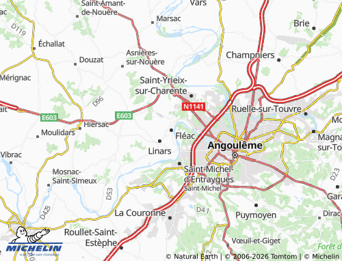 Mapa MICHELIN Fléac - ViaMichelin