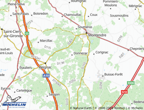 MICHELIN Donnezac map - ViaMichelin