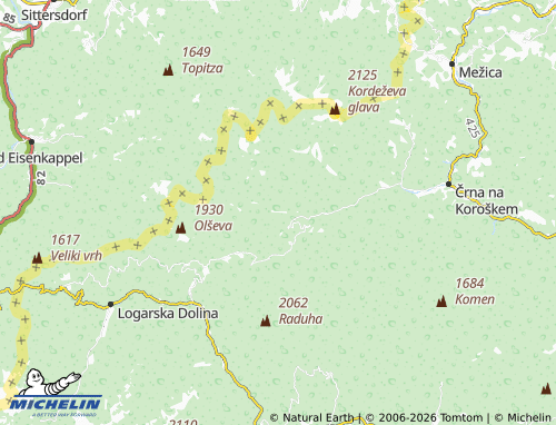 Mapa MICHELIN Koprivna - ViaMichelin
