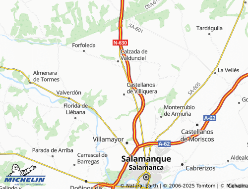 MICHELIN Castellanos de Villiquera map - ViaMichelin