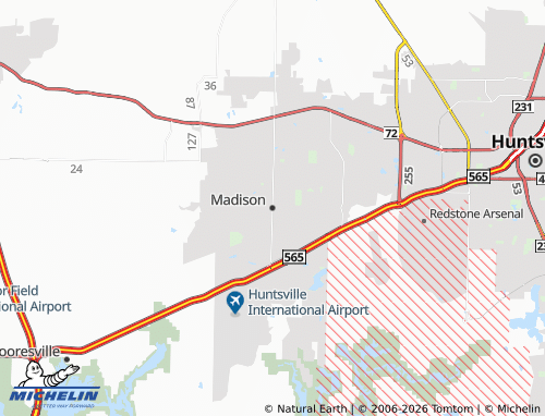 Mappa MICHELIN Madison - ViaMichelin
