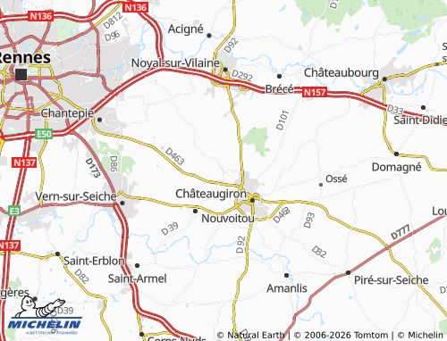 MICHELIN Domloup map - ViaMichelin