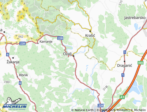Mapa MICHELIN Ozalj - ViaMichelin